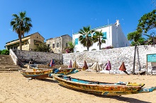 Bateaux sur l'Ile de Gorée